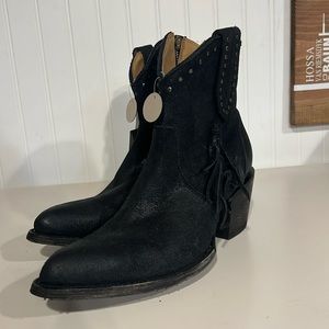 Leather Cowboy Booties